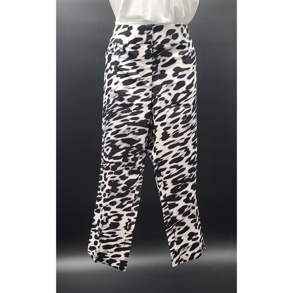 New York & Co, 7th Ave Pants Slim/Straight Crop in leopard print sz 14 Mob Wife